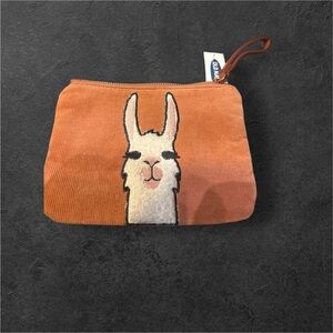 Old Navy rust Llama wristlet